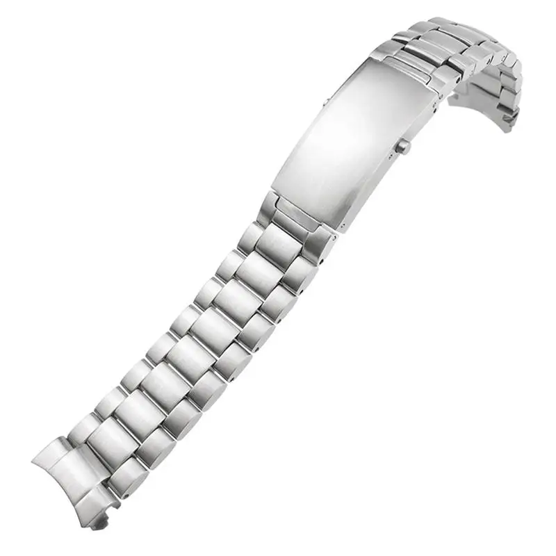 

HAODEE 316L Stainless Steel Curved End Watchband 20mm 22mm Fit For Omega Seamaster Planet Ocean Diver 300 Silver Solid Watch