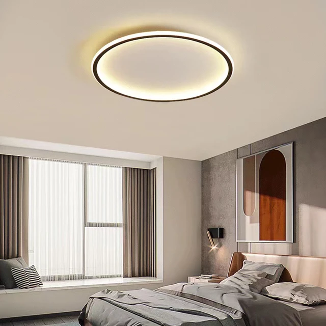 Plafonnier LED au Design nordique moderne, Design rond et blanc, luminaire  décoratif de plafond, idéal pour un salon, une chambre à coucher ou une  salle à manger - AliExpress