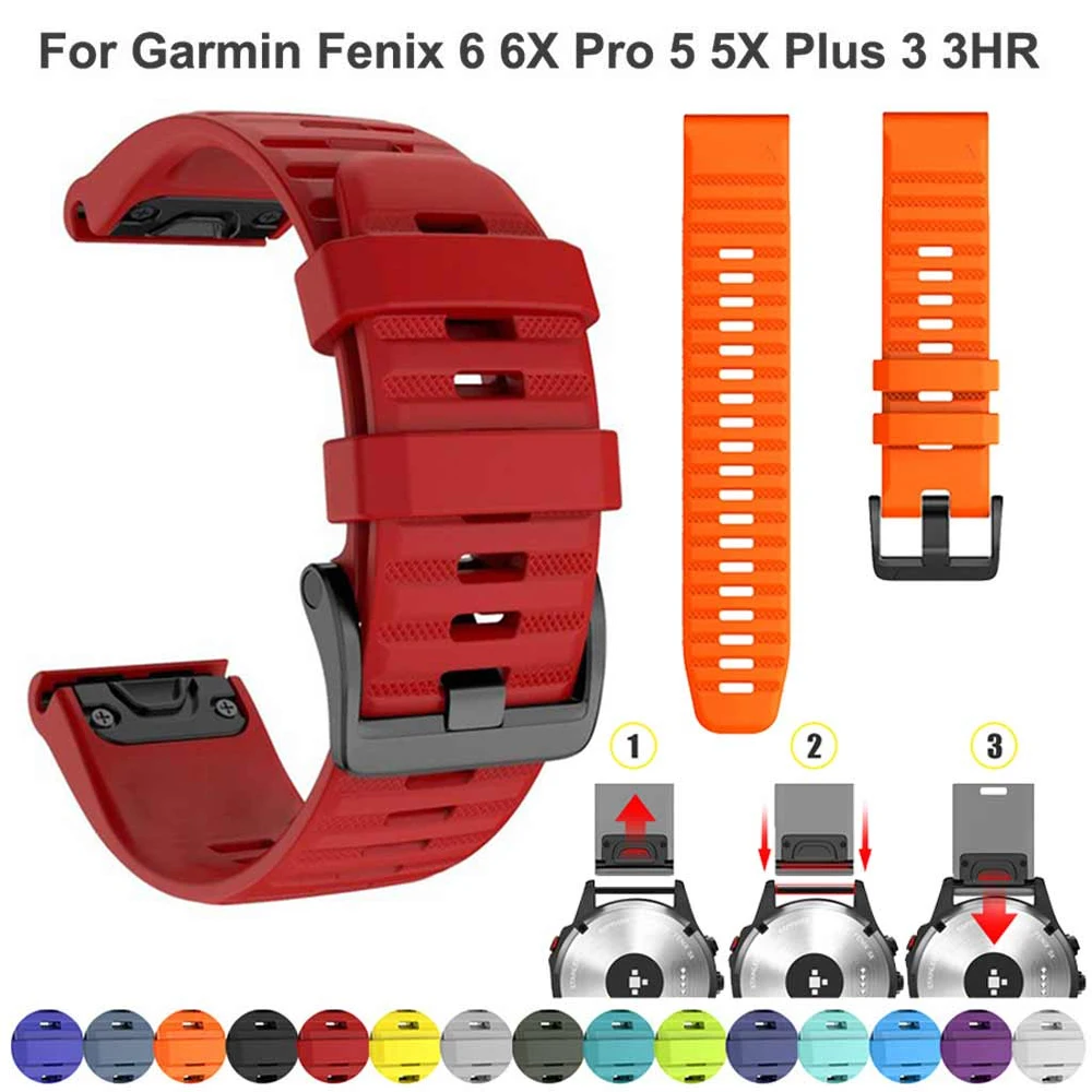 

New Smart Silicone Replacement Strap for Garmin Fenix 6 6S 6X Pro 5 5X Plus 3 3 HR 7X 7 7S Forerunner 935 Wristband 20 22 26MM