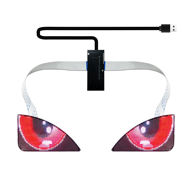 블루투스 간판 APP 프로그래밍 가능한 윙크 눈 LED 디스플레이 패널 배낭 가방 Motrocycle 자동차에 대 한 독수리 눈 깜박이는 화면