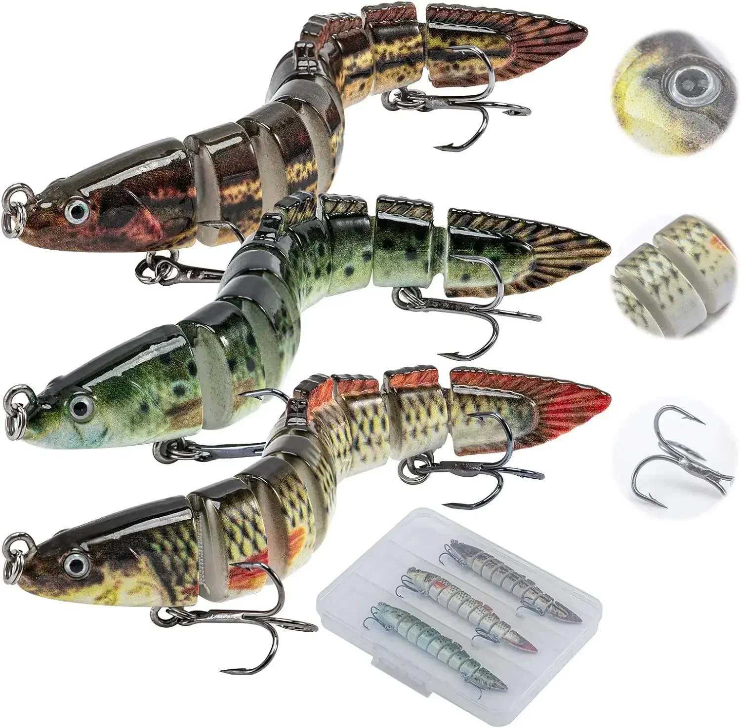 Goture 10cm 10g Multi Jointed Fishing Lures Set Swimbait Pike