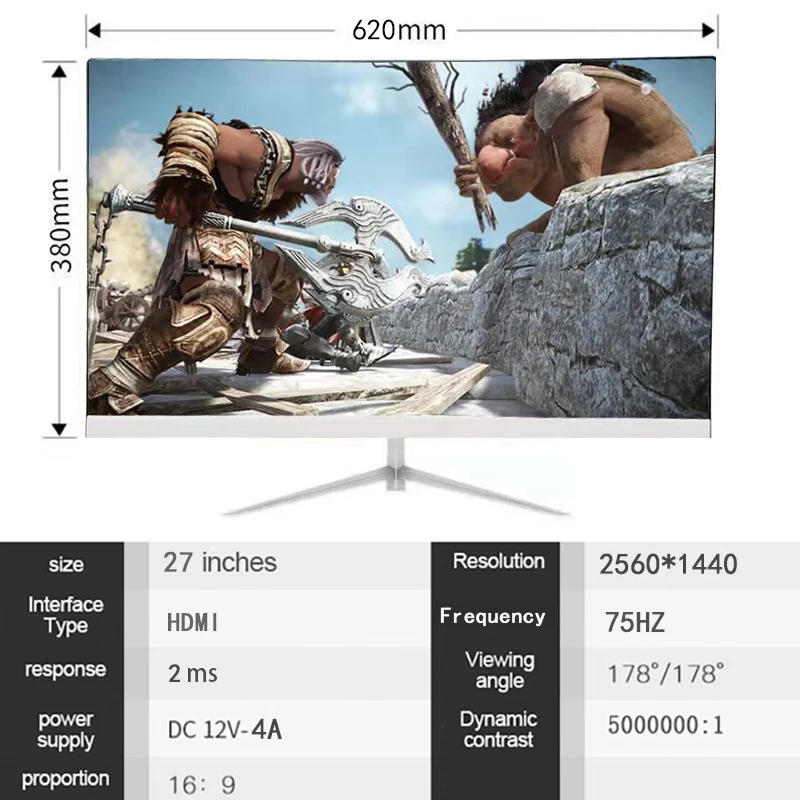 27 ġ 75hz  ̸ 2k HD ӿ LCD , PC ǻ  г ÷ ũž HDMI ȣȯ 
