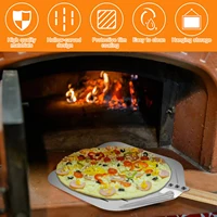 12inch Pizza Peel Aluminium Alloy Pizza Shovel with Handle Non-Stick Perforated Pizza Shovel Lightweight Pizza Shovel for Baking 2