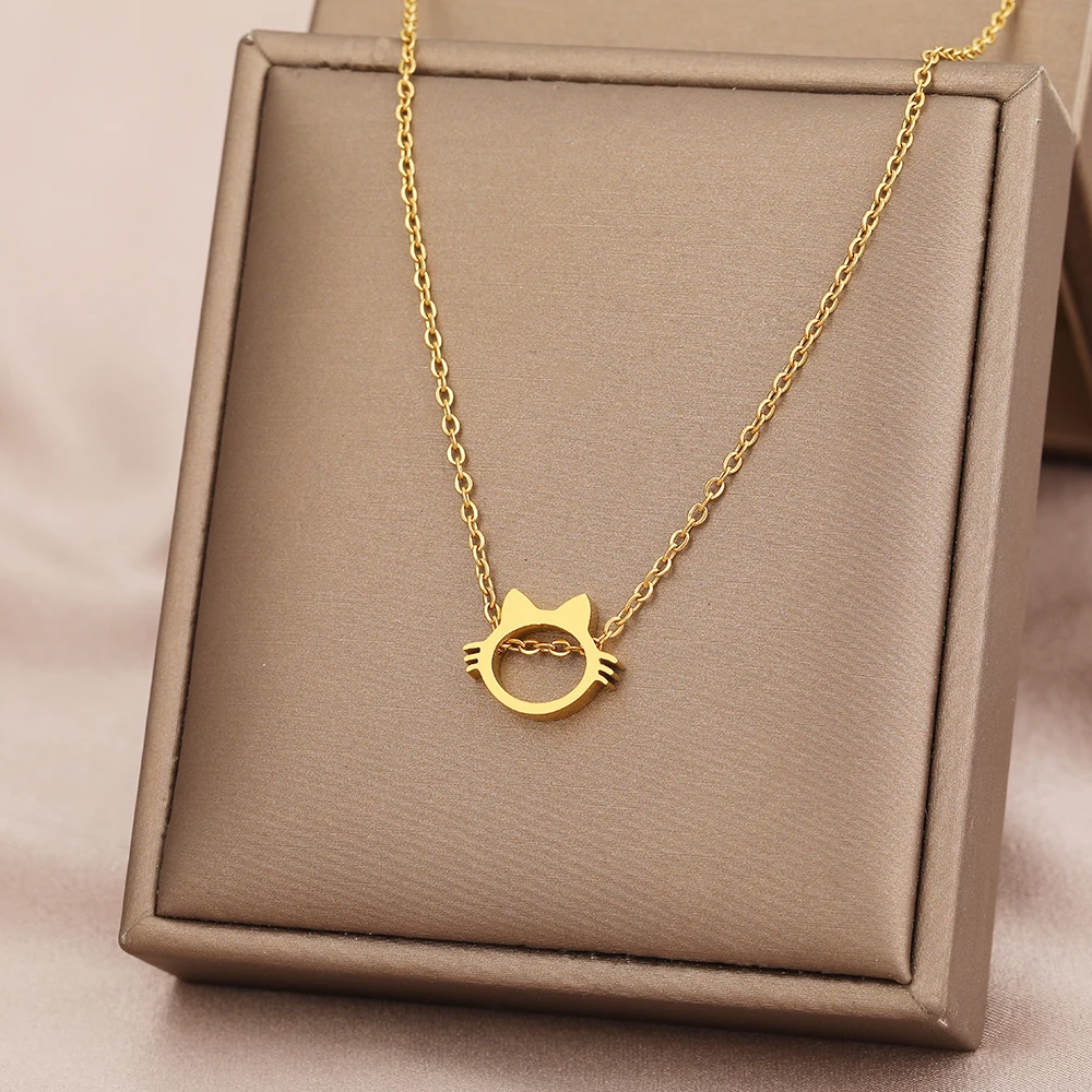 Stainless Steel Necklaces Cat Pendants For Women Jewelry - PeticaDeals