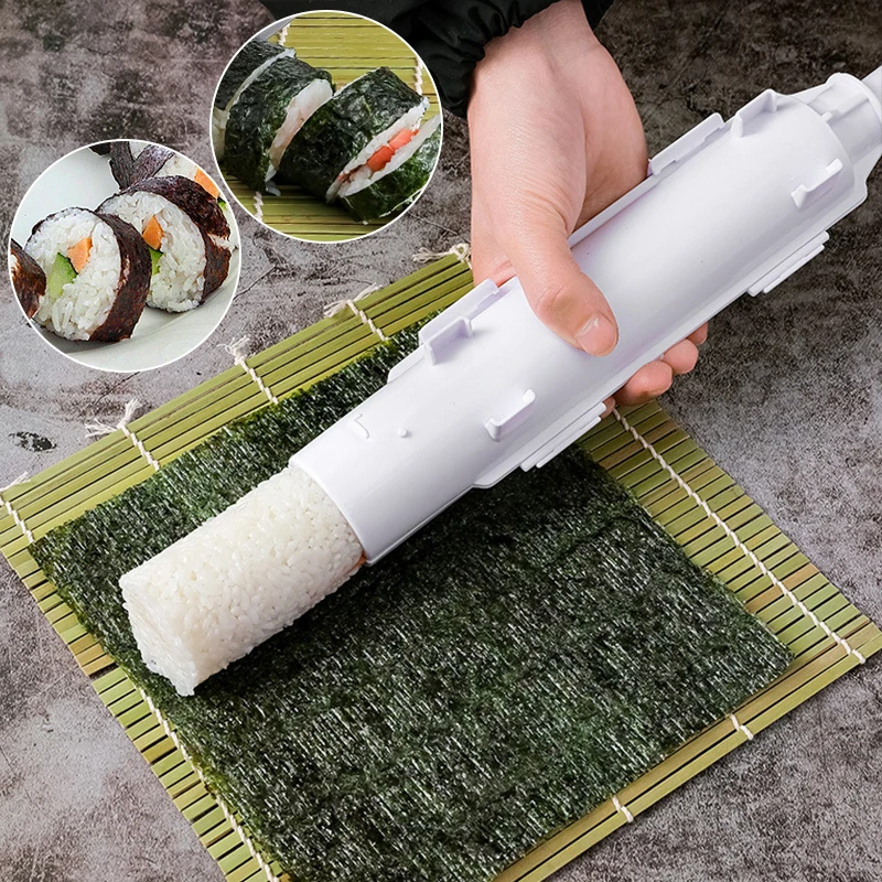Meat Rolling Tool Vegetable Rolling Tool Plastic DIY Plastic Vegetable Meat  Rolling Tool Sushi Maker Making Home Kitchen Tool (L) (Large Double Row)