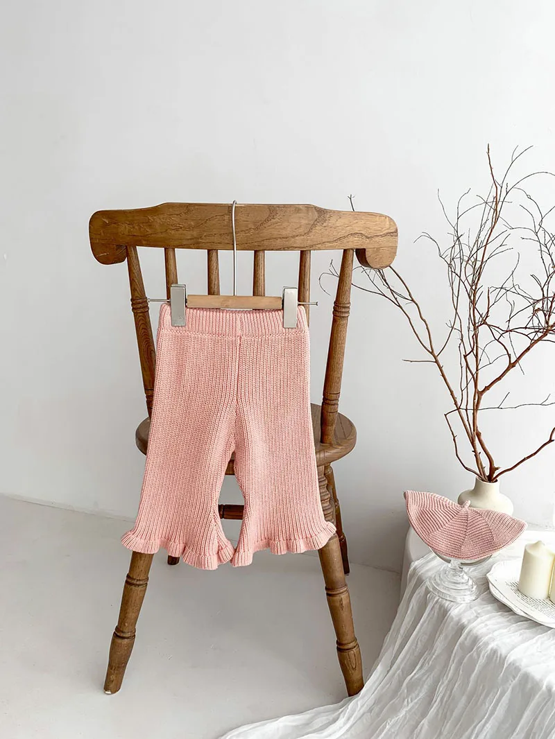 Autumn Baby Girls Flare Knit Trousers