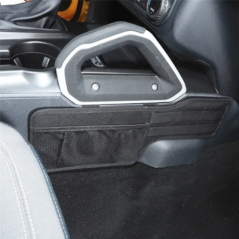 콘솔 기어 시프터 오거나이저 포드 브롱코 2021 2022 2023용 포켓 부품, 블랙