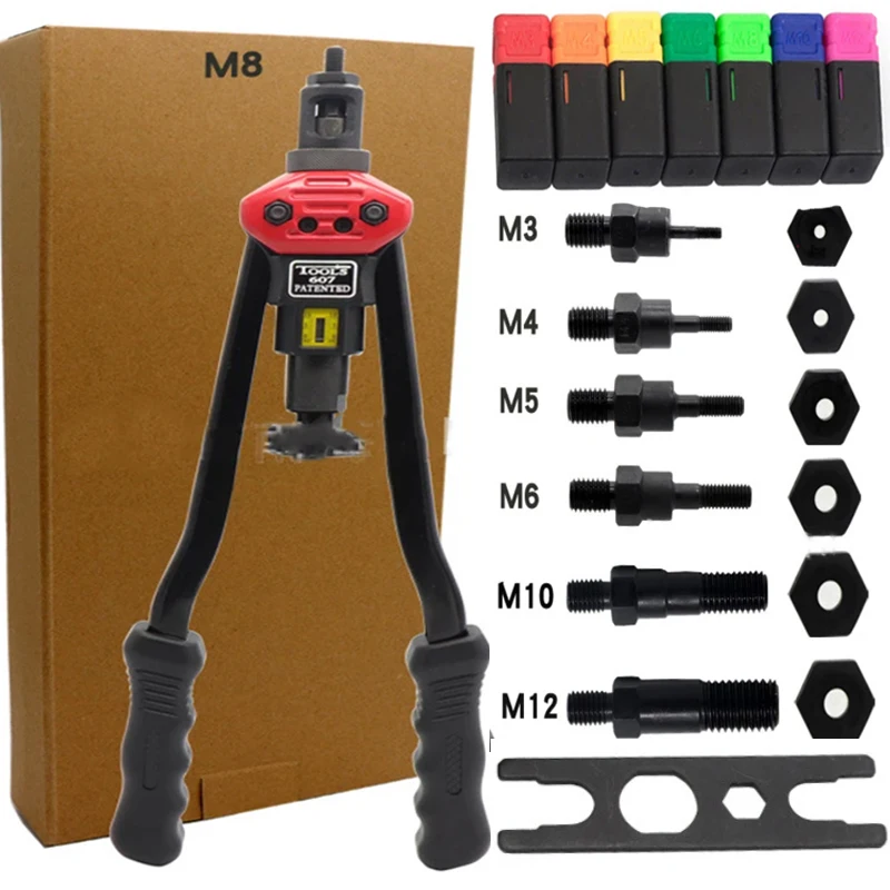 FreeshippingBT607ManualRiveterGunHandRivetToolKitRivetNut