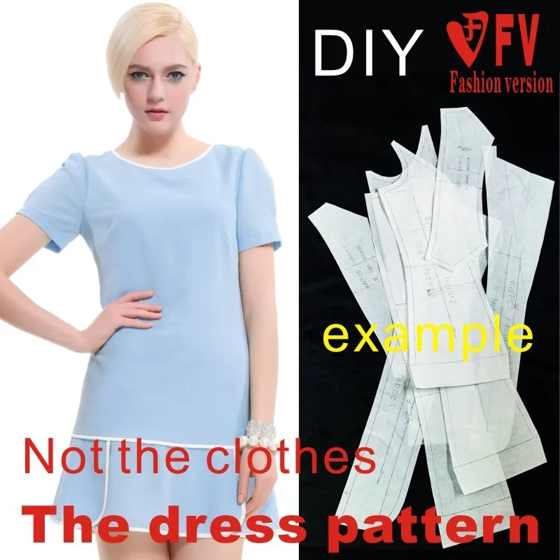 Dresses Sewing Pattern Template Cutting drawing Clothing DIY ((Not selling clothes)) BLQ- 139