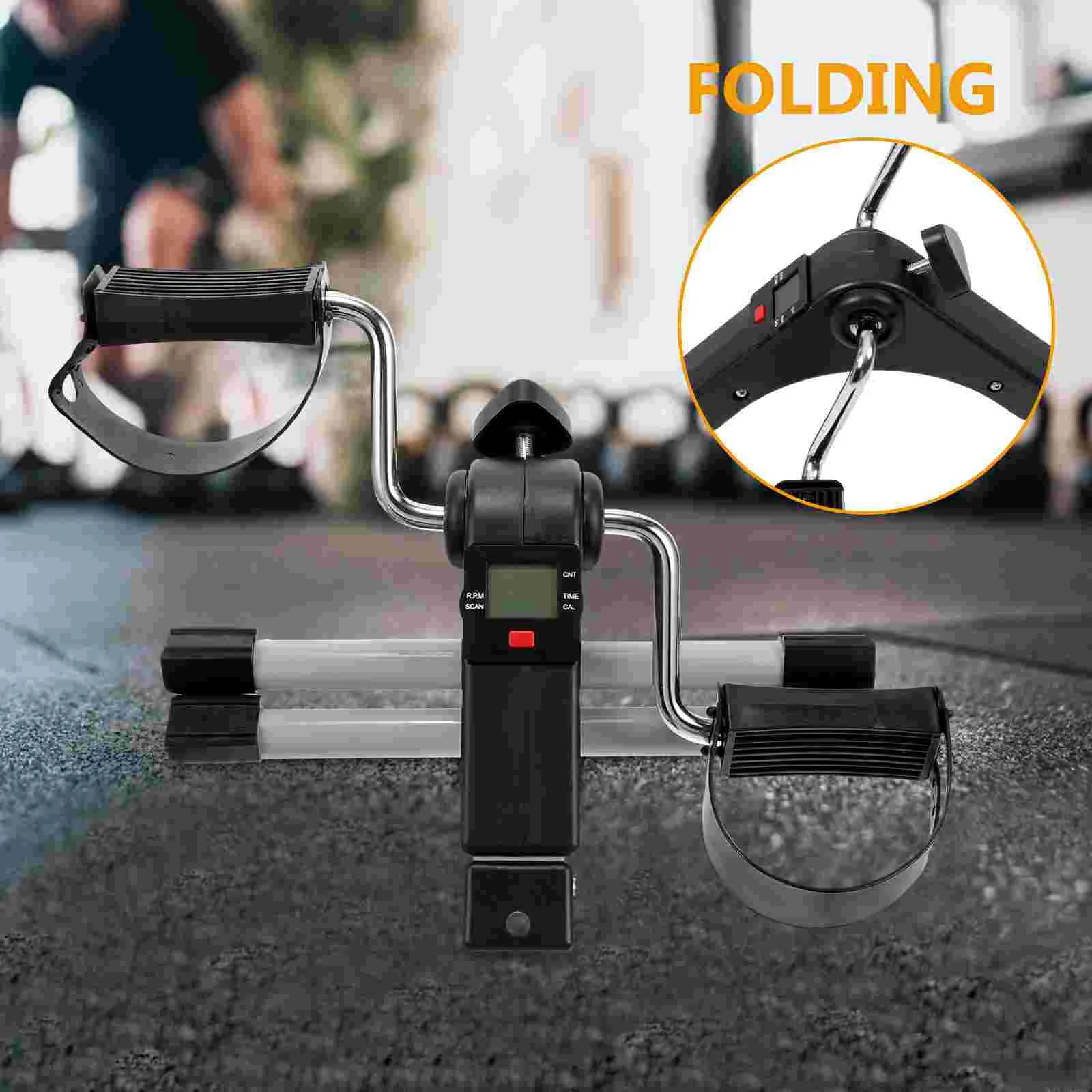 Stepper Mini Exercise Bike Arm Leg under Desk Foldable Rehabilitation Machine Bikes for Home Pedal Fitness