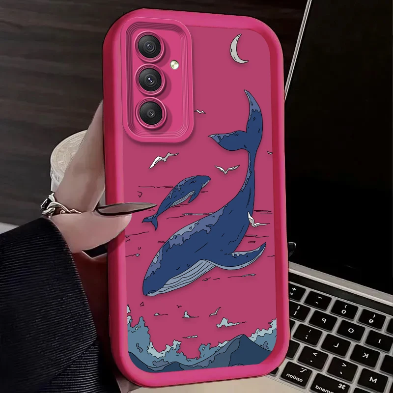 Dreamy Sky Blue Whale Phone Case Cover