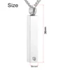 Custom Stainless Steel Vertical Cubic Bar Container Urn Memorial Pendant Necklace Ash Keepsake Cremation Jewelry Hypoallergenic 6