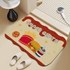 Bathroom floor mat, diatom mud absorbent mat, bathroom bath non-slip foot mat, special-shaped small fresh household carpet 4