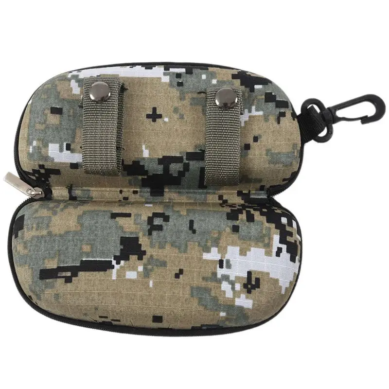 Portable Tactical Camouflage Molle Sunglasses Box EVA Zipper