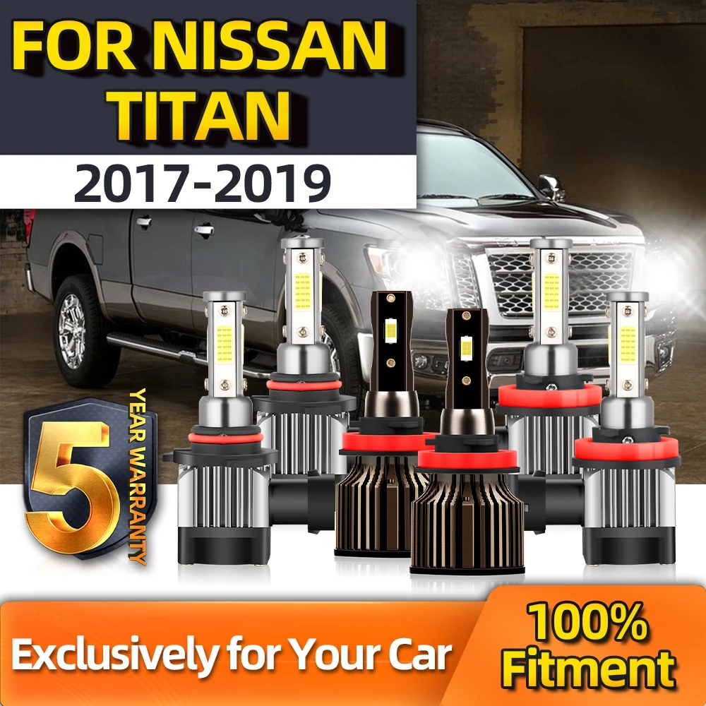 

Crossfox 15000LM 12V 9005 H11 H11 Car Headlight Bulbs High Low Beam Auto Headlamp Light Fog Lamps For NISSAN TITAN 2017-2019