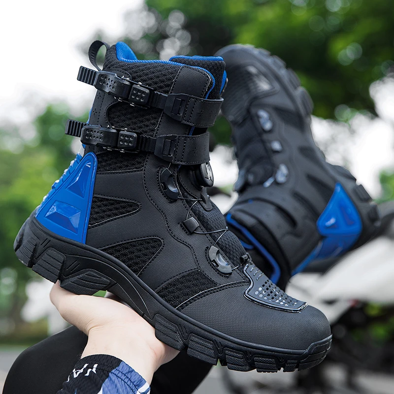 Motorcycle Boots Men Breathable Anti-fall Motocross Protective