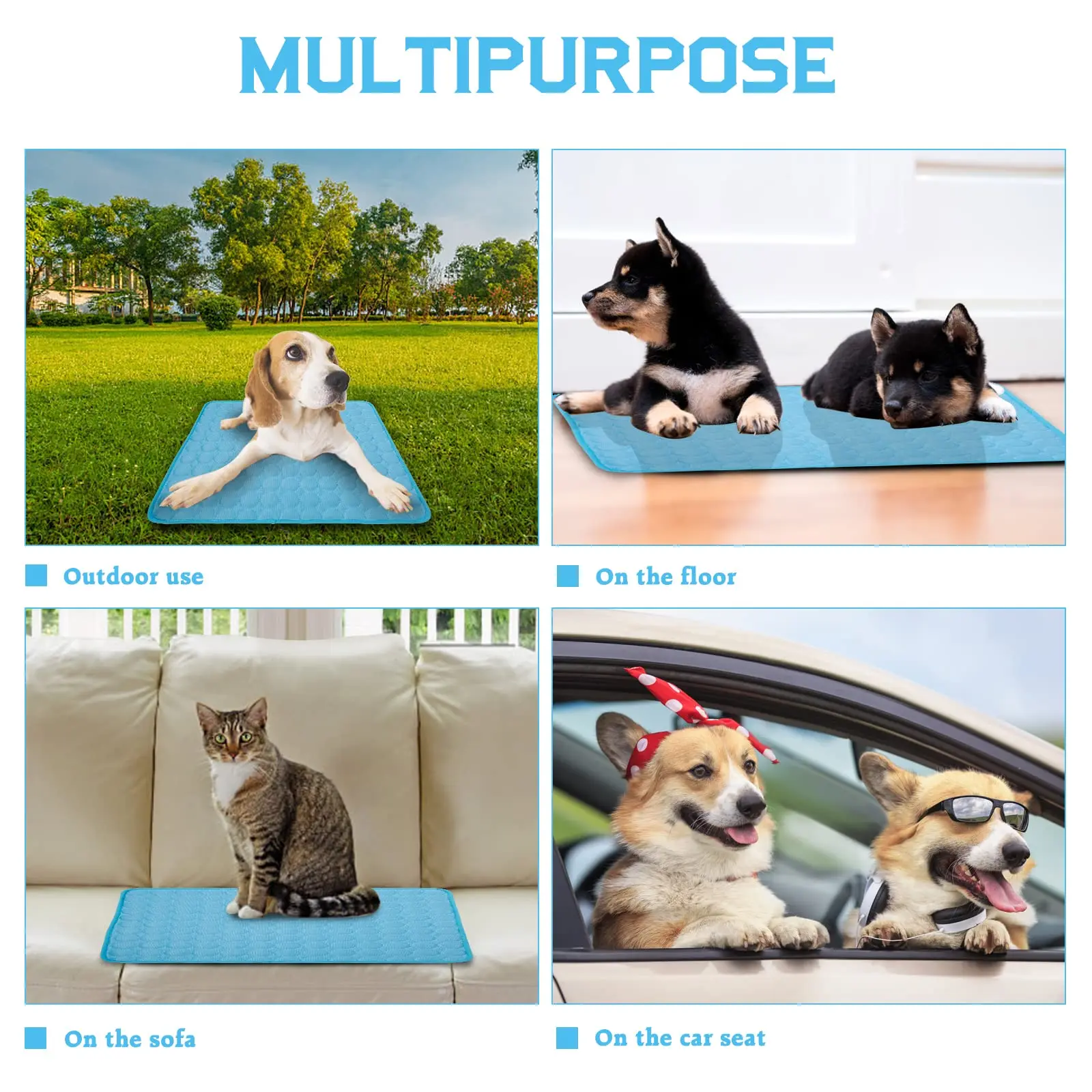 Dog Cooling Mat – Summer Pet Bed Pad for Dogs & Cats 5