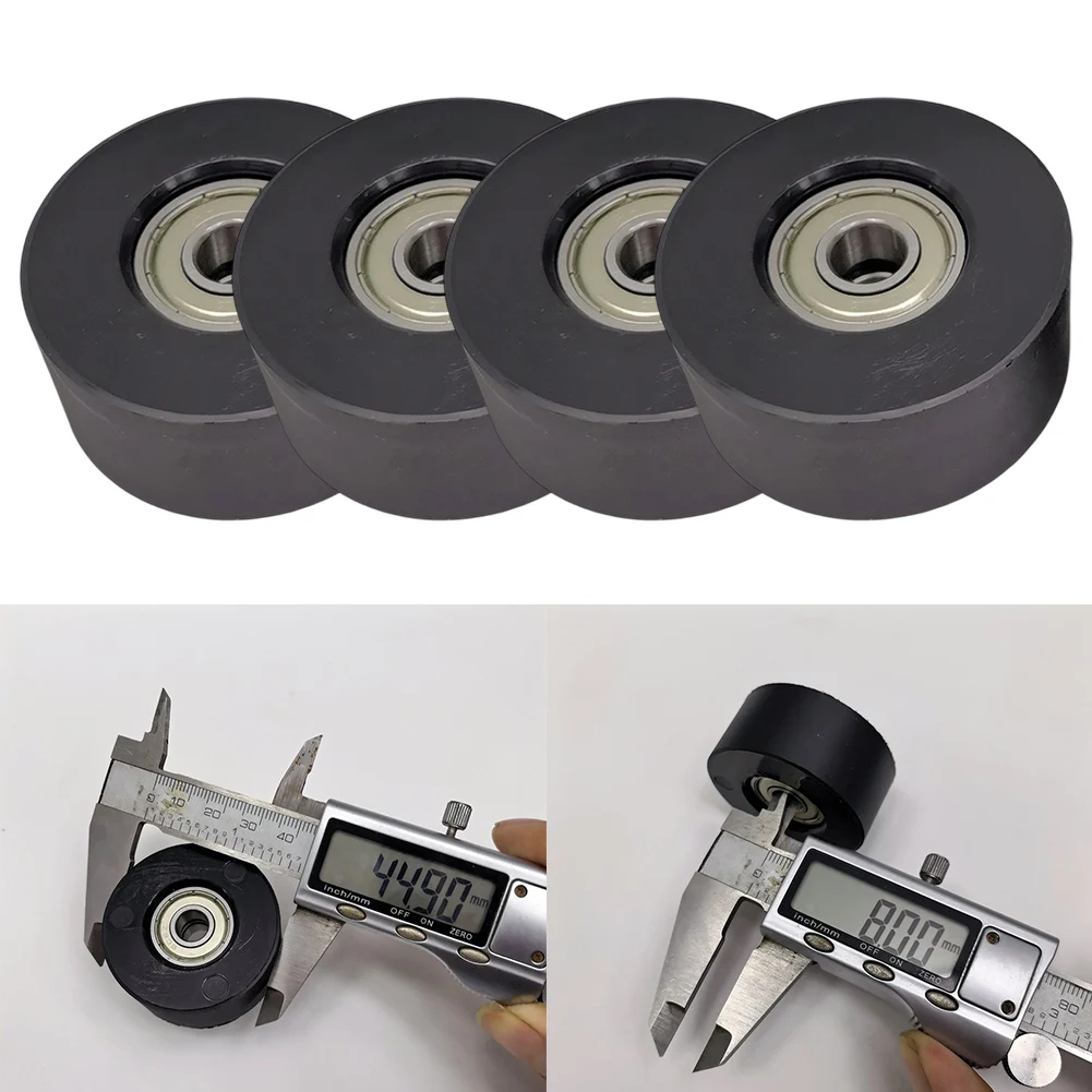 4Pcs Rowing Machine Bearing Wheel Trainer Gear Smooth Water Rowing Machine Seats Wheel Seats Cushion Moving 45x21x8mm New