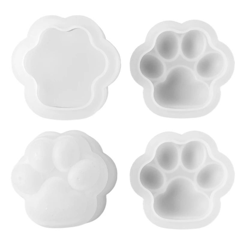 

Cat Claw Storage Box Epoxy Resin Mould Soft Silicone Mold DIY Jewelry Storage Container Cement Gypsum Molds Home Decors