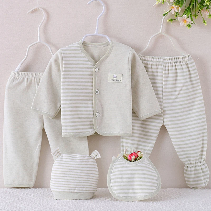 Spring and Autumn Baby Kids Striped Pattern Long Sleeves Top and Pants Clothing Set