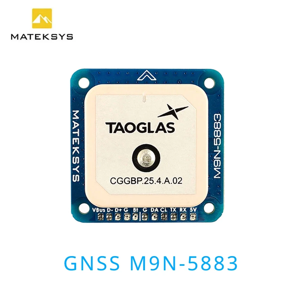 Module GPS GNSS NEO-M9N avec boussole QMC5883L - M9N-5883 pour contrôleur de vol, montrant l'antenne céramique.