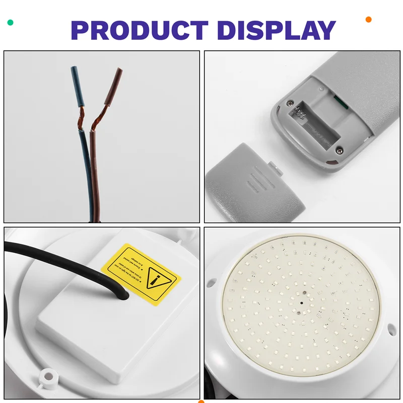 RGB LED 풀 라이트 12W,85-265V,블루투스 앱 제어,Dc12voutdoor..