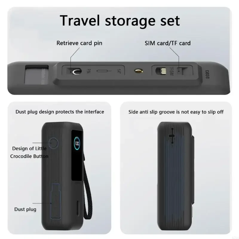 Silicone Case for Anker 165W Portable Protective Case Travel Carrying Storage Bag
