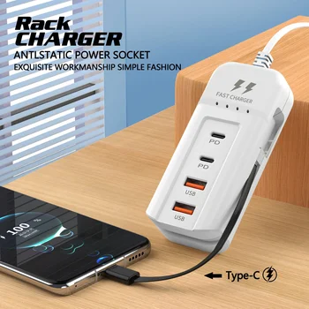USB Charger PD Type C Fast Charge Quick Wall Chargers Multiport USB Hub Adapter Mobile Phone EU/US Plug USB Type C Quick Charger 1