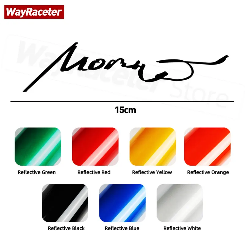 Reflective Car Sticker Morizo Signature Signed Vinyl Decal For