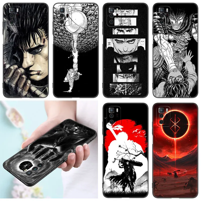 Berserk Fundas Smartphone For Xiaomi Redmi Note 13 12S 11 12 11T 11S 10 8  Pro