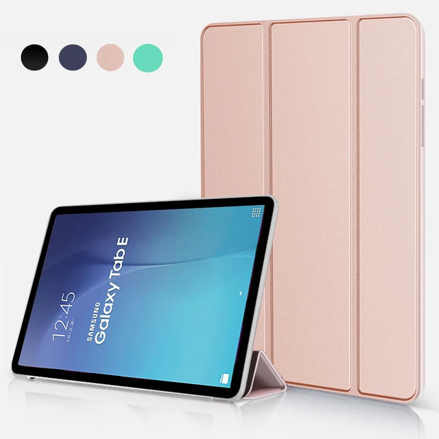 Caso para Samsung Galaxy Tab E 9.6 2015 SM-T560 Smart acordar sono PU Capa  de couro Tablet com função de suporte - AliExpress