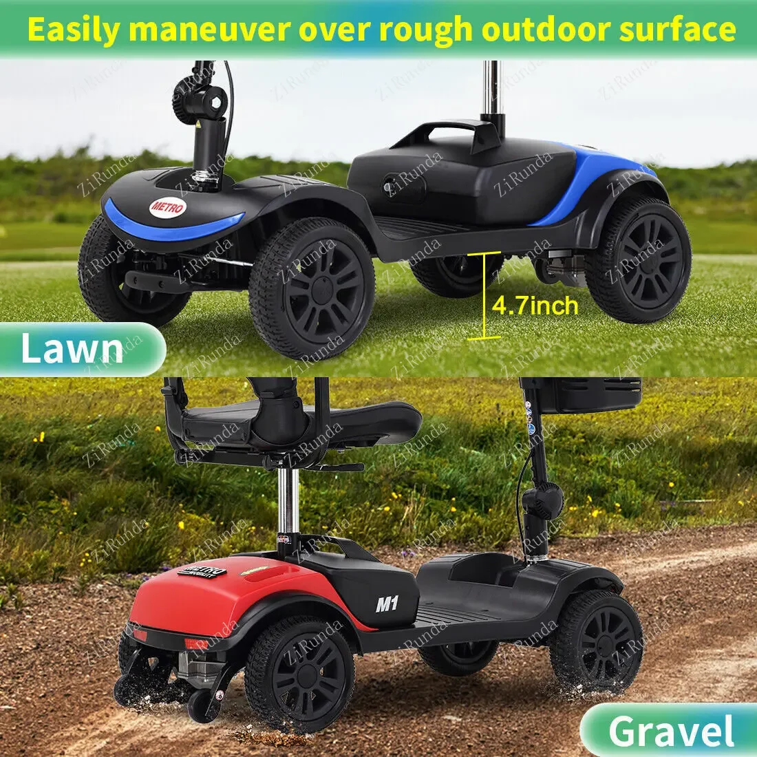 Y Four Wheel Electric Car motorcycle 4 Wheel Mobility Scooter Chair Electric Device Compact for Travel Adults Elderly Senior