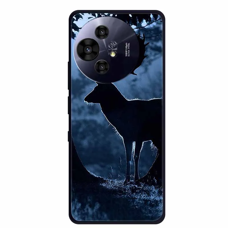 Black Silicone Protective Back Cover - Stylish and Durable Bumper Coque for TCL 50 Pro NxtPaper 5G