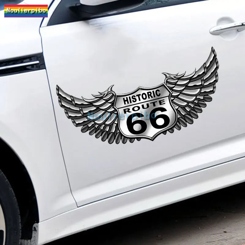 

Personalized Route 66 Reflective Motorcycle Car Sticker Suitable for Use with Surfboard Off Load Car Bumpers Mirror PVC Decal