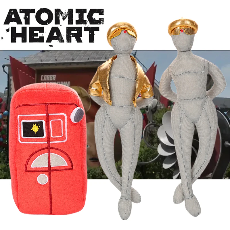 Game Anime Atomic Heart Plush Series Red Refrigerator Plush Twin
