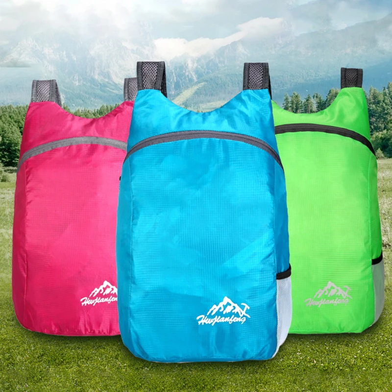 

20L Outdoor Folding Bag New Travel Bag Water Repellent Storage Skin Backpack Men's and Women's Ultra Light Outdoor Sports Bags