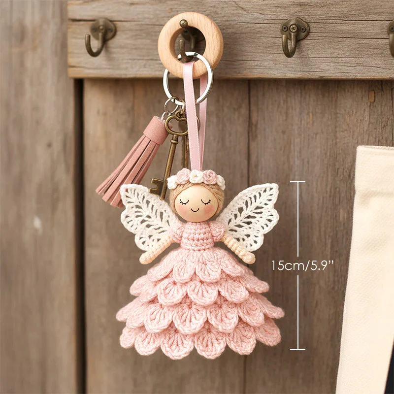 DIY Crochet Angel Ornament Handmade Yarn Craft Set Handwoven Material Kit Christmas Tree Decor Kit for Beginners Professionals