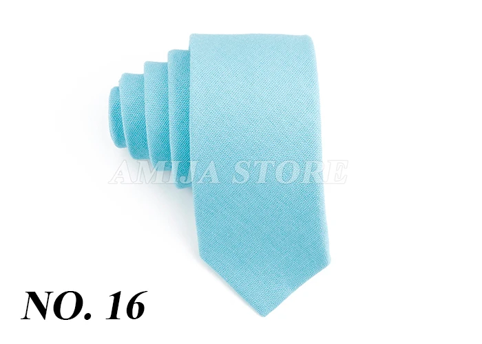 Einfarbig Leinen Krawatte Männer Frauen 6 cm Dünne Dünne Krawatte Rot Blau Rosa Schwarz Krawatte Casual Hochzeit Party Smoking hemd Zubehör Gi – Detail 17