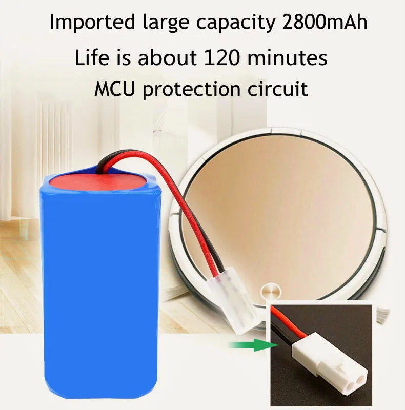 Bateria para Xiaomi Novo Li-ion Mijia mi Robô Vácuo-mop Essencial g1 Mjstg1 Skv4136gl 14.4v 3400mah 2800mah - Image 3