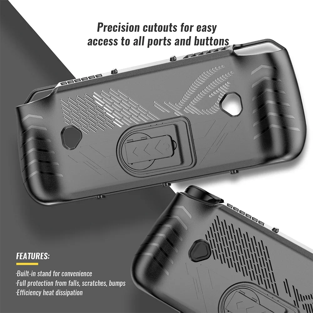 For Asus ROG Ally X TPU Protective Skin Case Shockproof with Stand Drop-proof Anti-Scratch All-round Protection Game Accessories