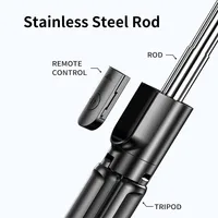 Roreta Wireless Tripod Stand Selfie Stick with Light Bluetooth Remote Control Extendable for iPhone Cellphone Tiktok Live Stream - Image 3