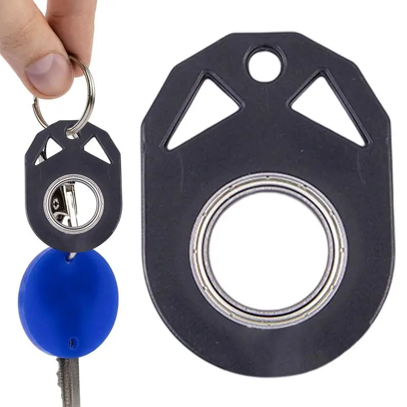 

Keychain Spinner Stress Toy Metal F idget Toys Spinning Keyring Finger Keyring Relieve Boredom Party Gift Turntable Keychain