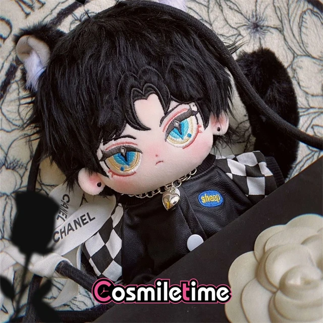 In Stock No attributes Monster Zhong Yi Bing Sir 20cm Cute Plush Doll  Stuffed Dress Up Cospslay Anime Toy Figure Xmas Gifts LHX