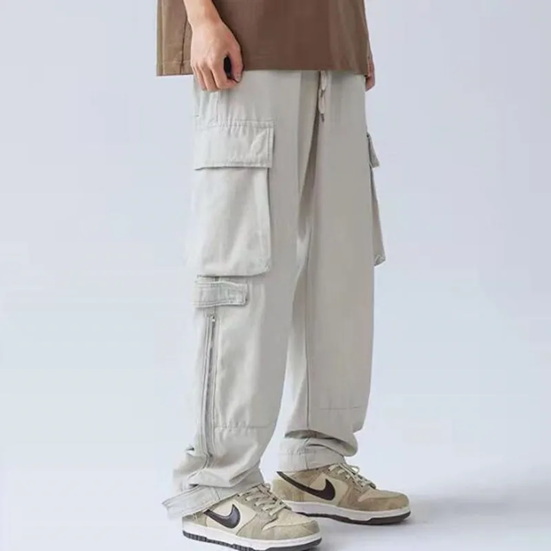 

Street Style Multi Pocket Cargo Pants Men Loose Work Trousers Mens Streetwear Casual Pants