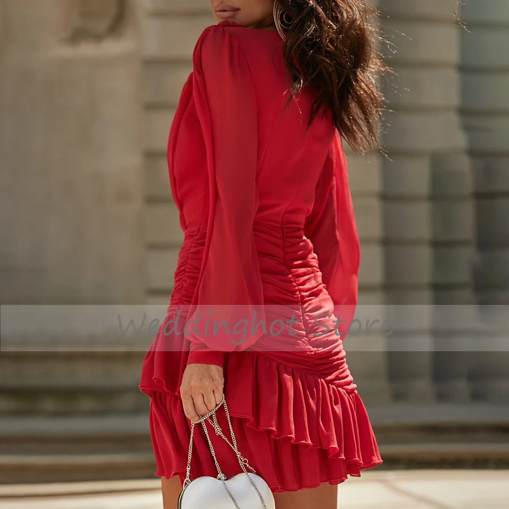Robe Longue Ligne A Manches Longues Rose Poussiéreuse Avec Poches - Taille Régulière