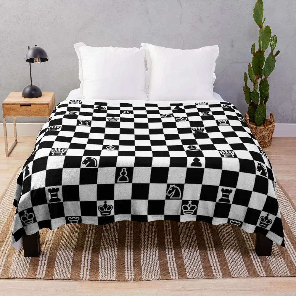 

Chess Throw Blanket For Sofa Thin Plaid Blankets