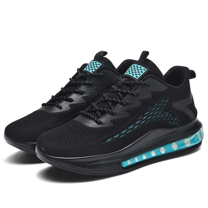 Large size men's shoes breathable lightweight sports shoes outdoor mesh black walking shoes trendy men's casual shoes running sh 9