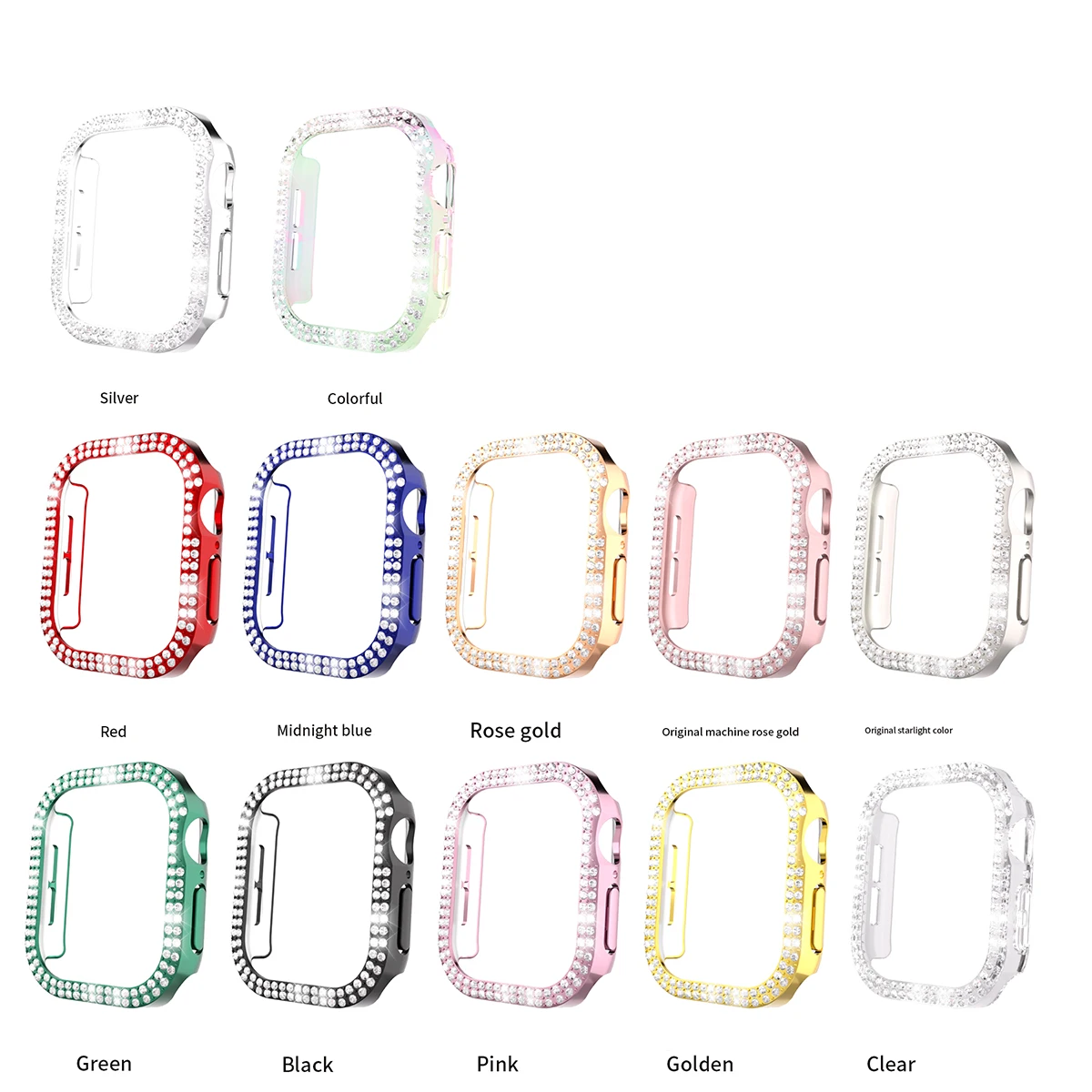 Elegant Rhinestone Diamond Protective Case for Women’s Apple Watch