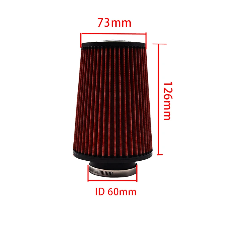 Air Filter 60MM 70MM 76MM Air Filter High Flow Cold Air Intake Universal Filters Vehicles Filters Car Accessories