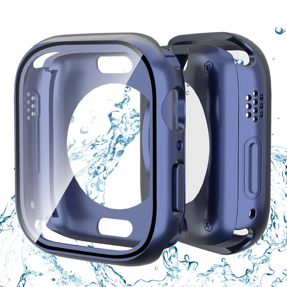 Hard PC Front & Back Case for Apple Watch Series 10 42mm 46mm Cover 360&deg; All-Round Protective Bumper with HD Tempered Glass Film